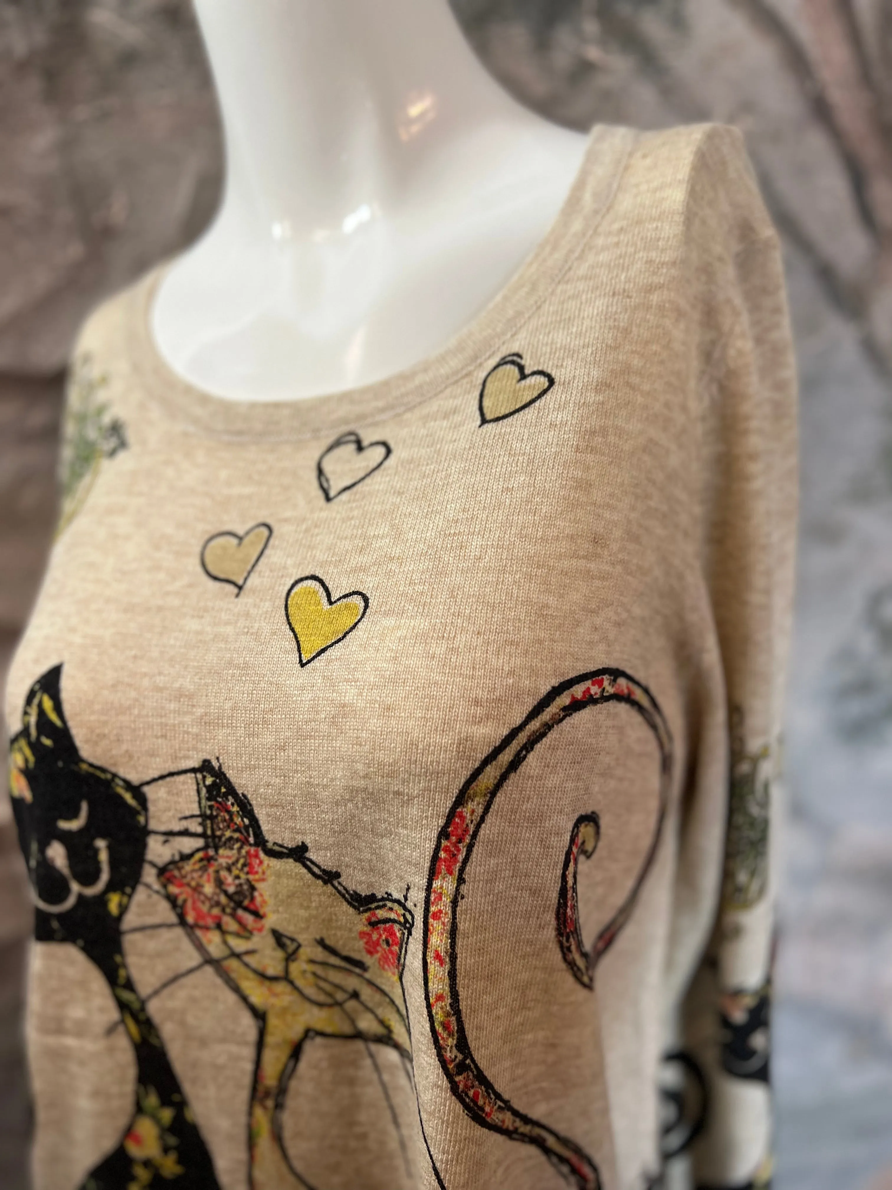 22721 Shana Basic Sweater-Cats