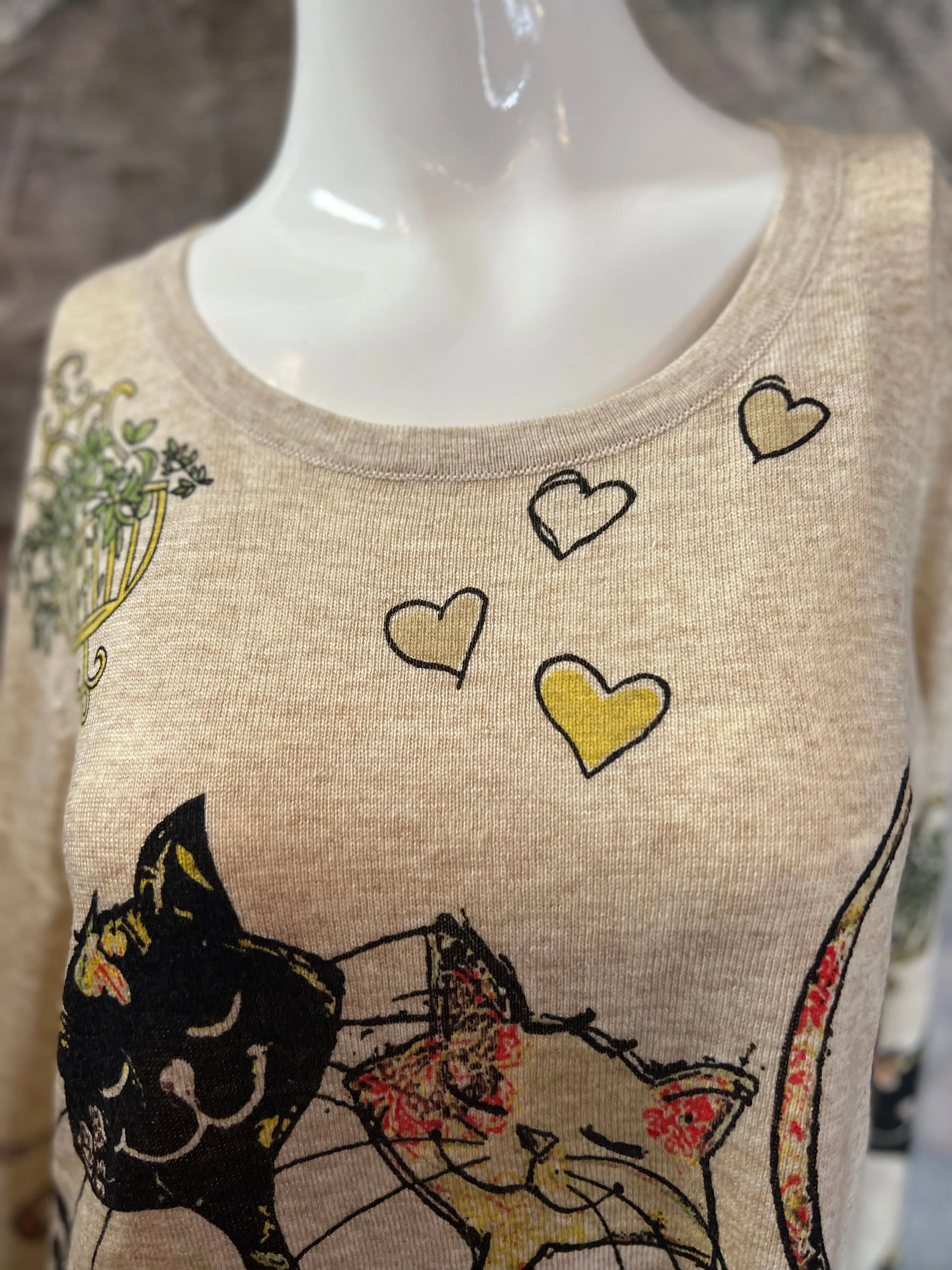 22721 Shana Basic Sweater-Cats