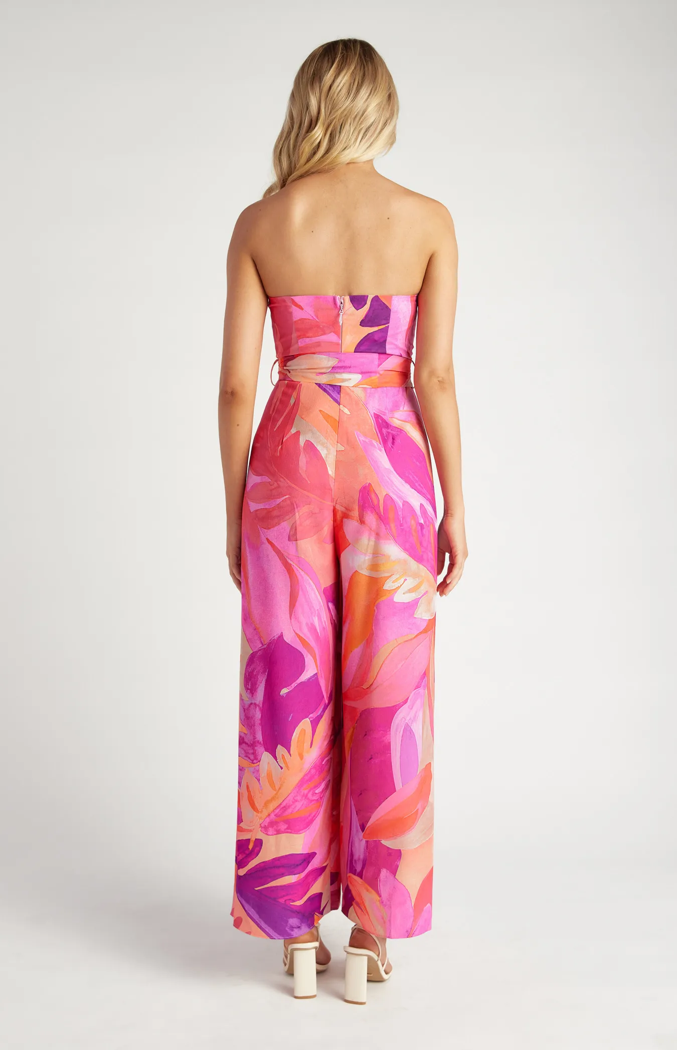 Abstract Print Split Leg Jumpsuit (SSJP7-32A)