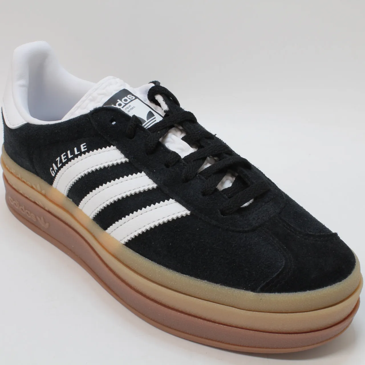 adidas Gazelle Bold W Black White White Gum Trainers