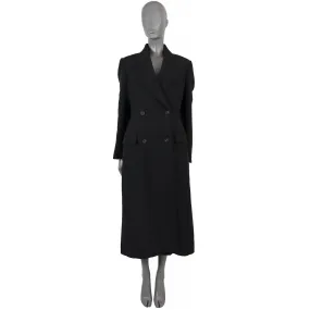 Alexander McQueen 2020 Double-Breasted Maxi Coat Black