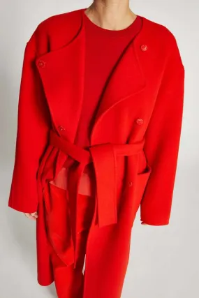 Aspen Wool Coat - Poppy Red