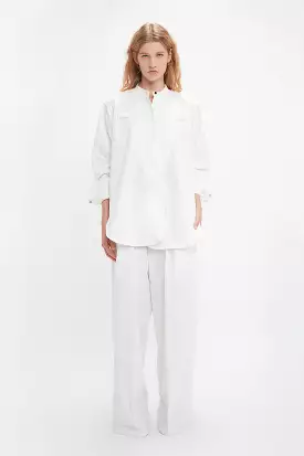 Bib-Front Tuxedo Shirt In Washed White