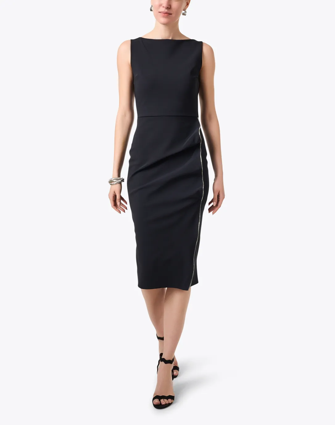 Branka Black Zipper Dress