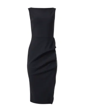 Branka Black Zipper Dress