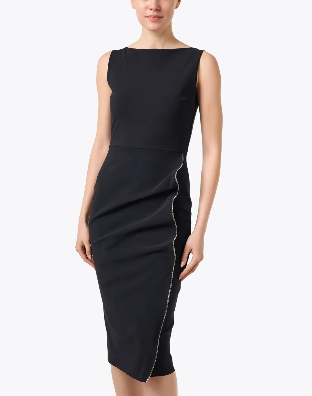 Branka Black Zipper Dress