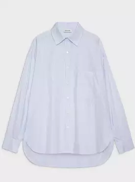 Chrissy Shirt in Blue And White Stripe