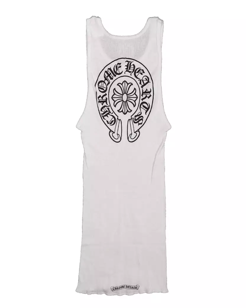 CHROME HEARTS HORSE SHOE LOGO TANK TOP WHITE