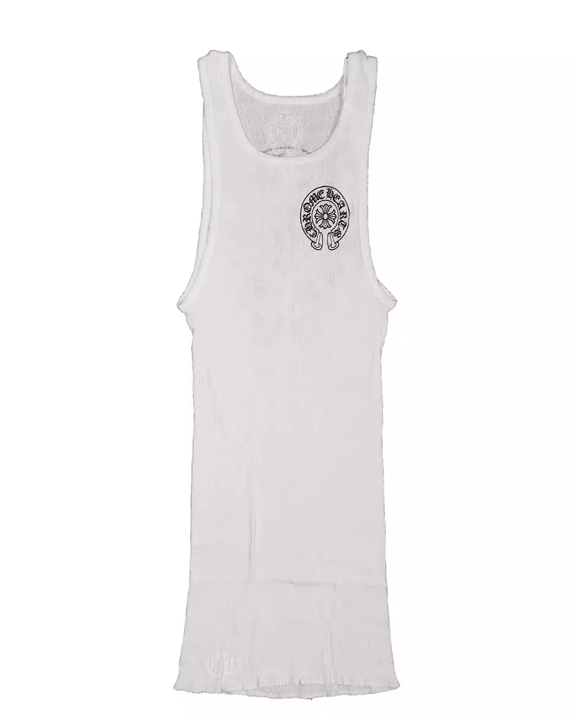 CHROME HEARTS HORSE SHOE LOGO TANK TOP WHITE