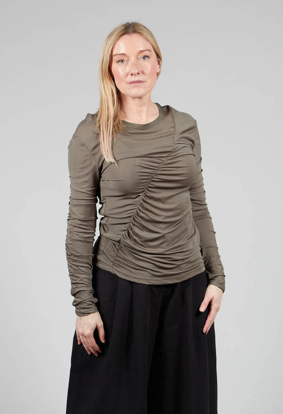 Crepe Interlock Shirt in Mud