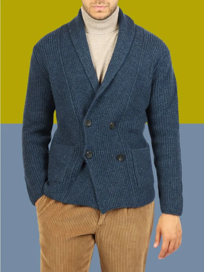 DAL 1926 Double-breasted wool and cashmere cardigan 