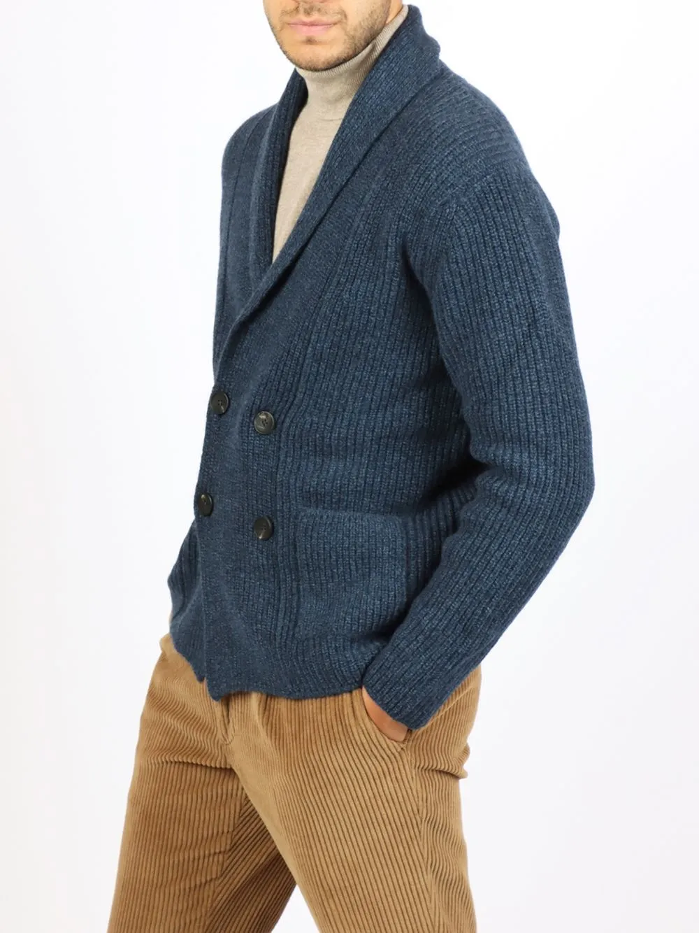 DAL 1926 Double-breasted wool and cashmere cardigan 