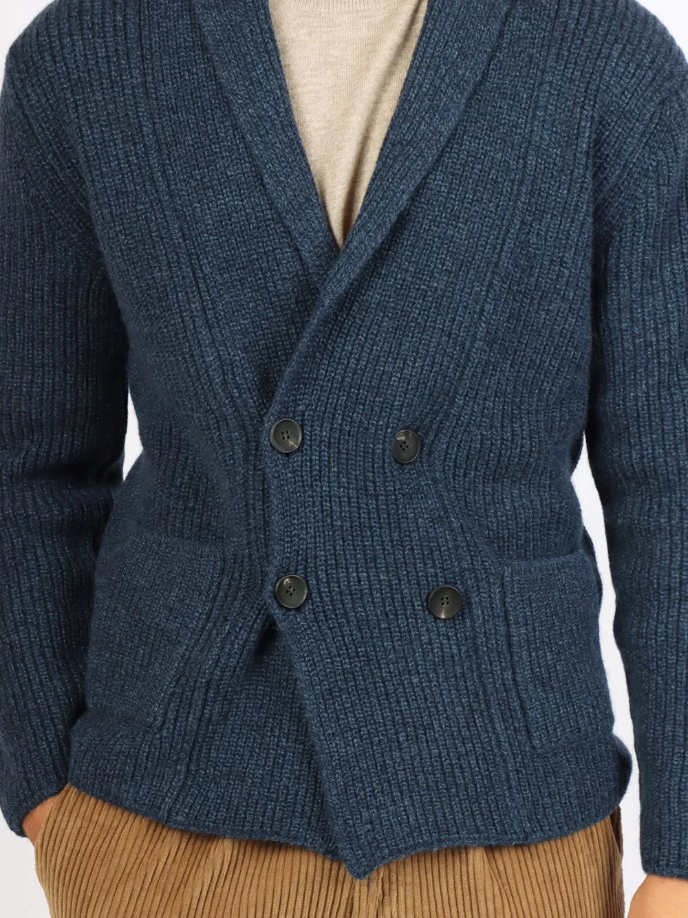 DAL 1926 Double-breasted wool and cashmere cardigan 