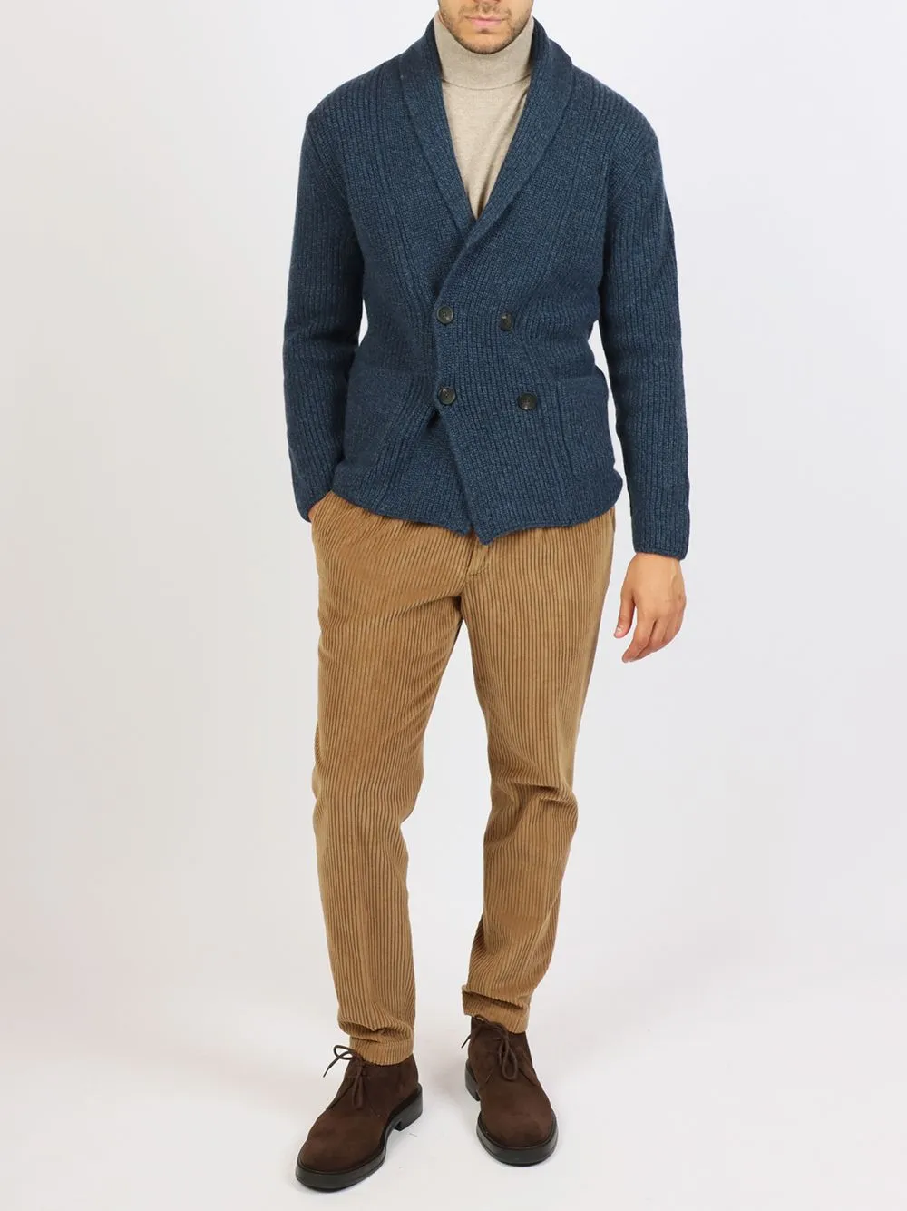 DAL 1926 Double-breasted wool and cashmere cardigan 