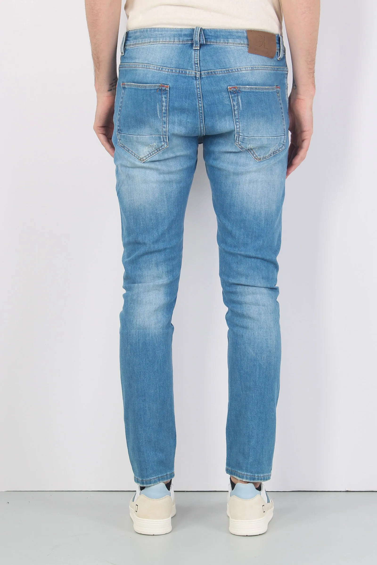 Denim Regular Micro Rotture Jeans