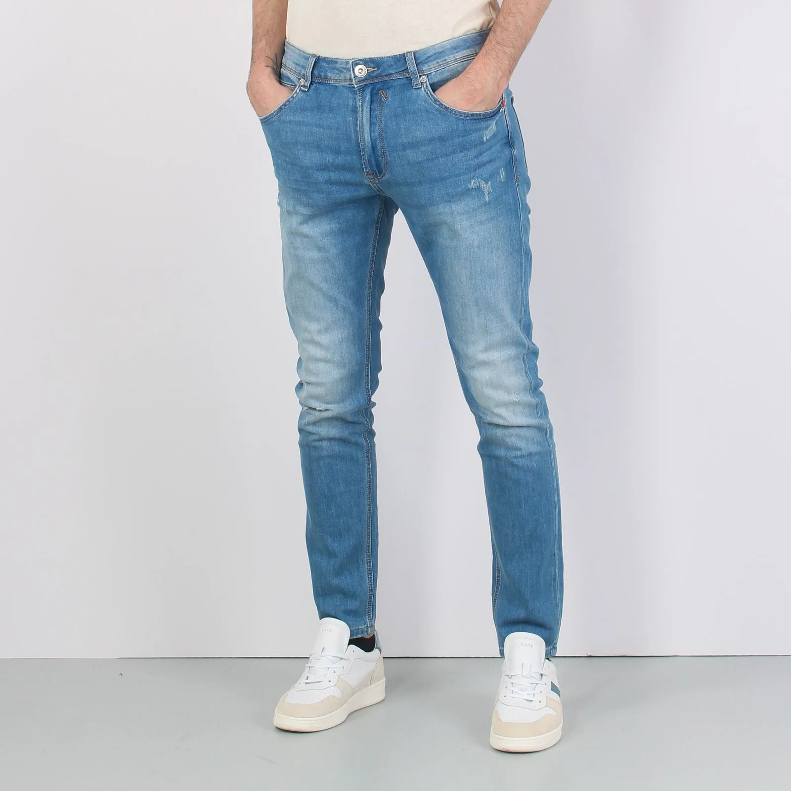 Denim Regular Micro Rotture Jeans