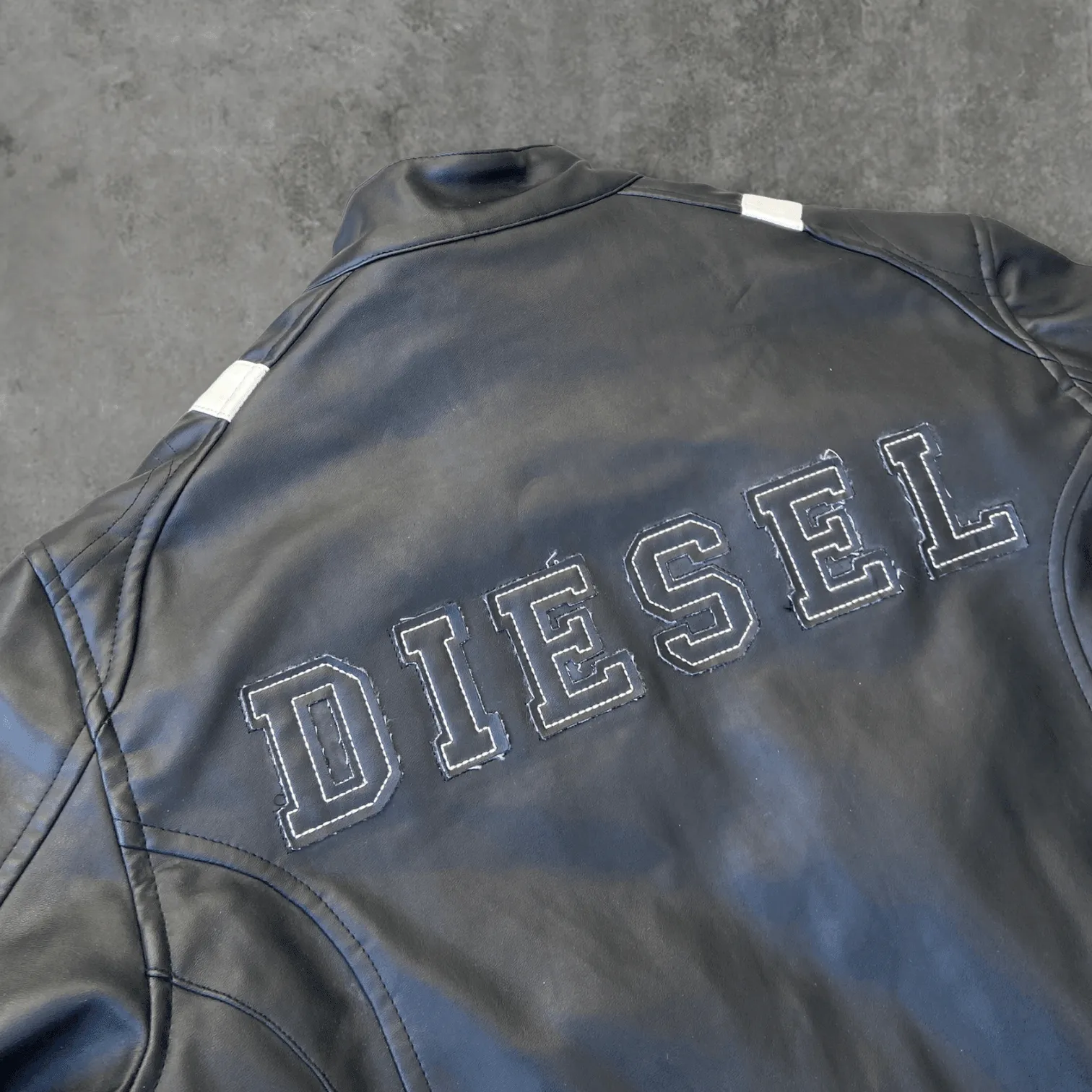 DIESEL LEATHER MOTO JACKET - M