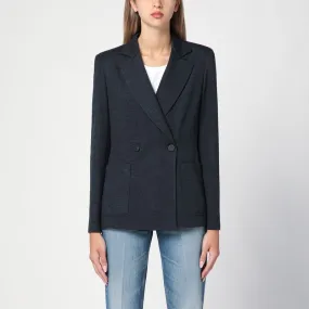 Double-breasted grey wool jacket