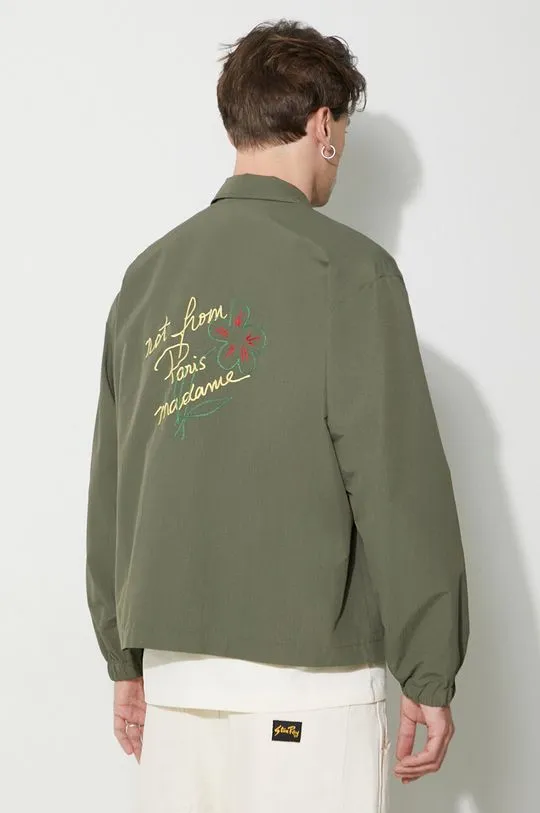 Drôle de Monsieur jacket La Veste Slogan Esquisse men's green color D-JT178-PL131-KK