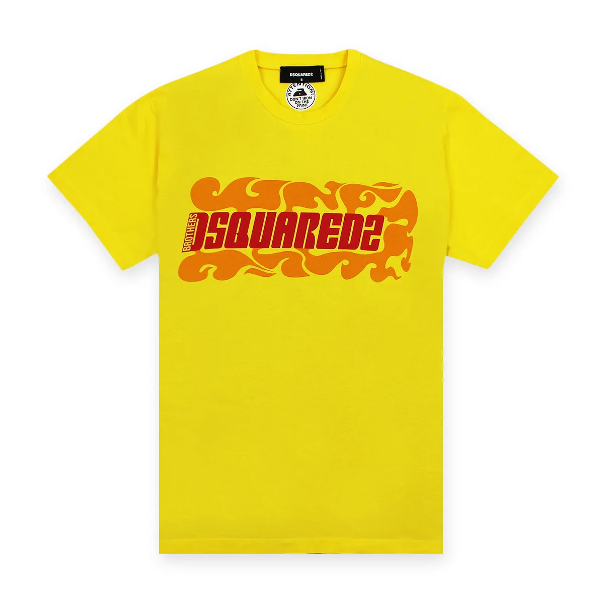 DSQUARED2 - Wave Logo Cigar T-Shirt in Yellow