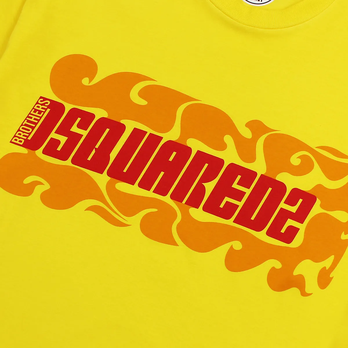 DSQUARED2 - Wave Logo Cigar T-Shirt in Yellow