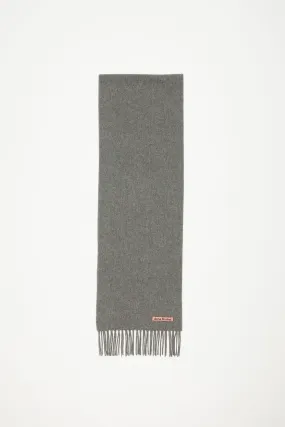 Fringe wool scarf - skinny