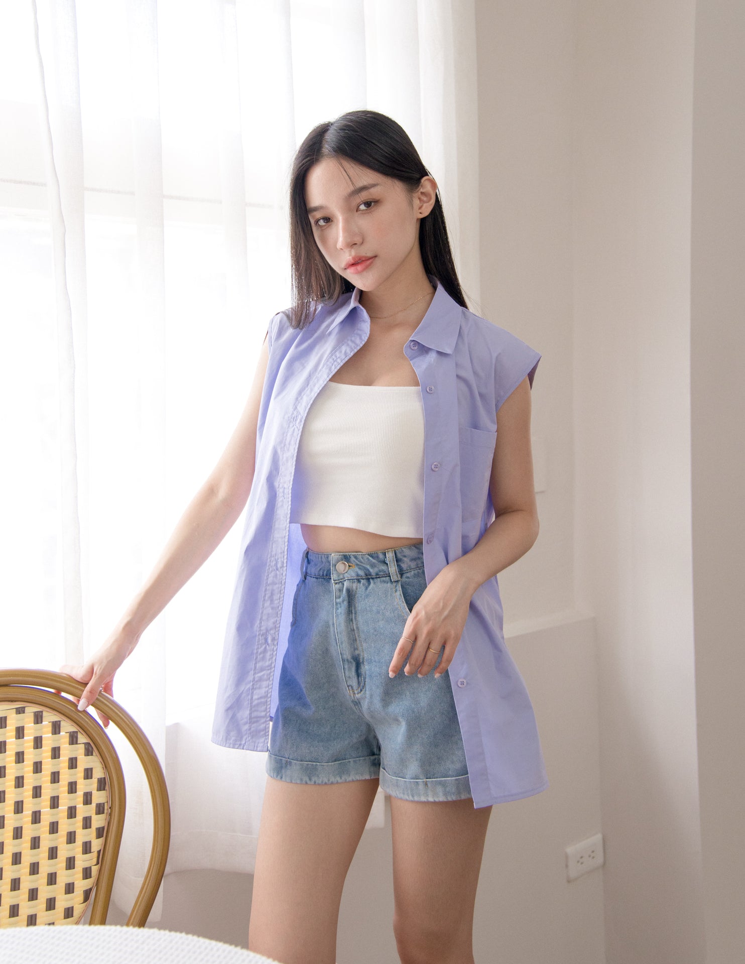 Helen Shirt in Periwinkle