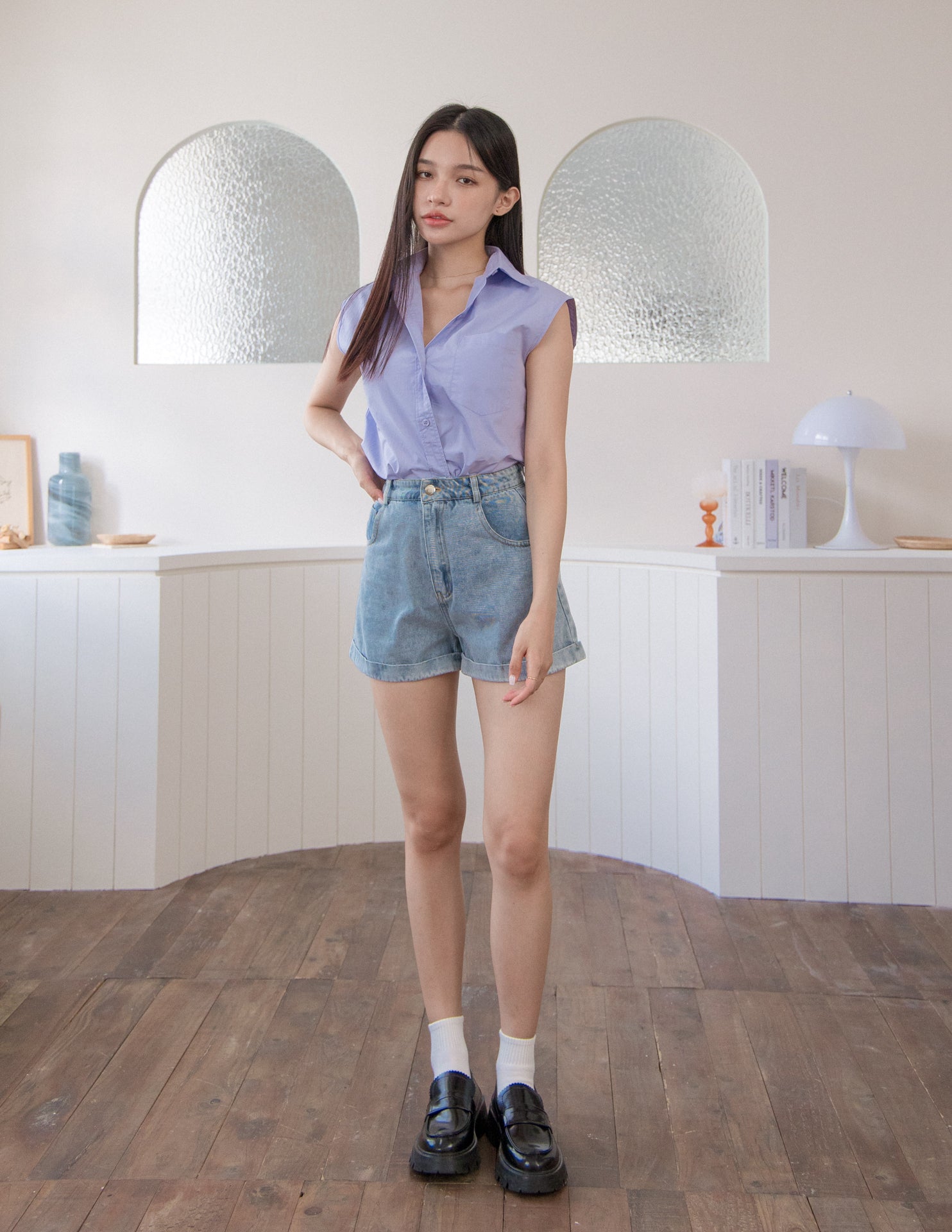 Helen Shirt in Periwinkle