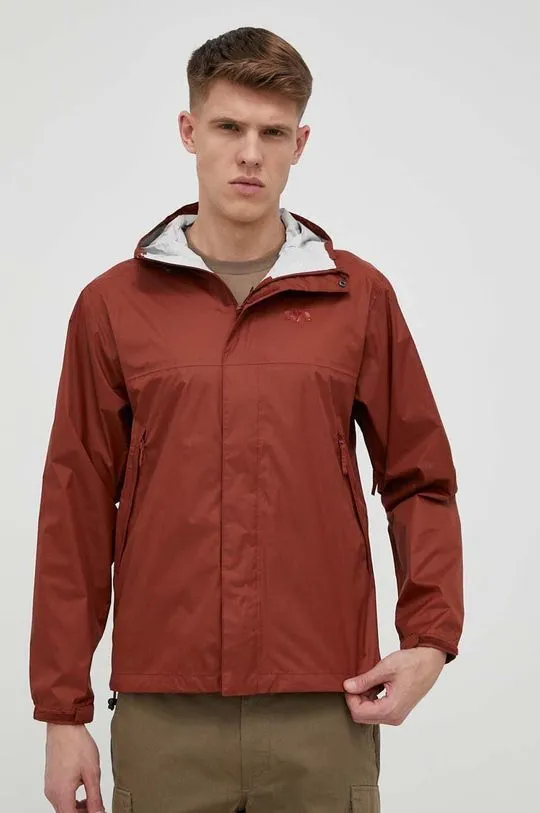 Helly Hansen rain jacket Loke men's brown color