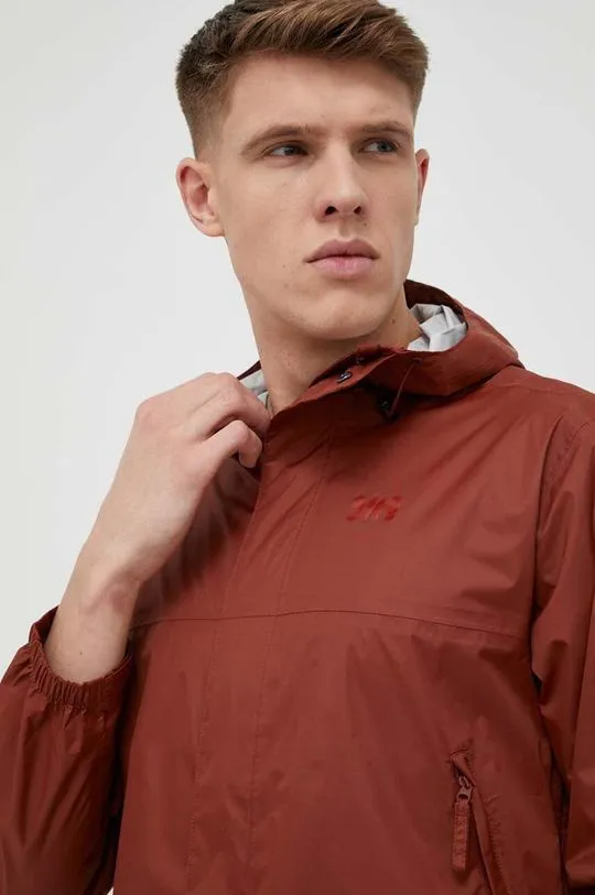 Helly Hansen rain jacket Loke men's brown color