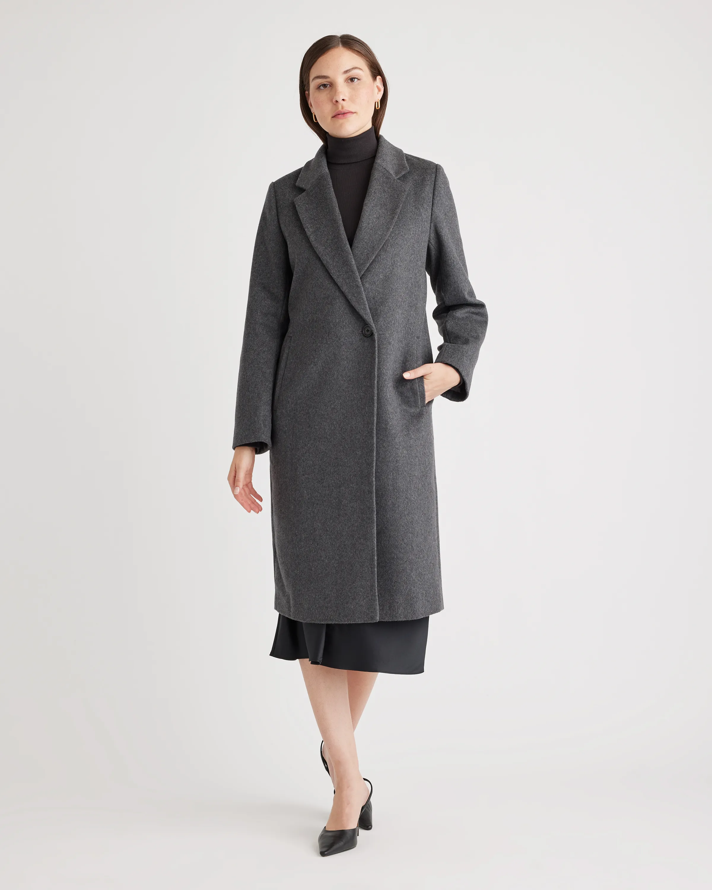 Italian Wool Classic Single-Breasted Coat