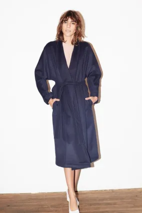 Kimono-Robe Coat - Midnight Blue 