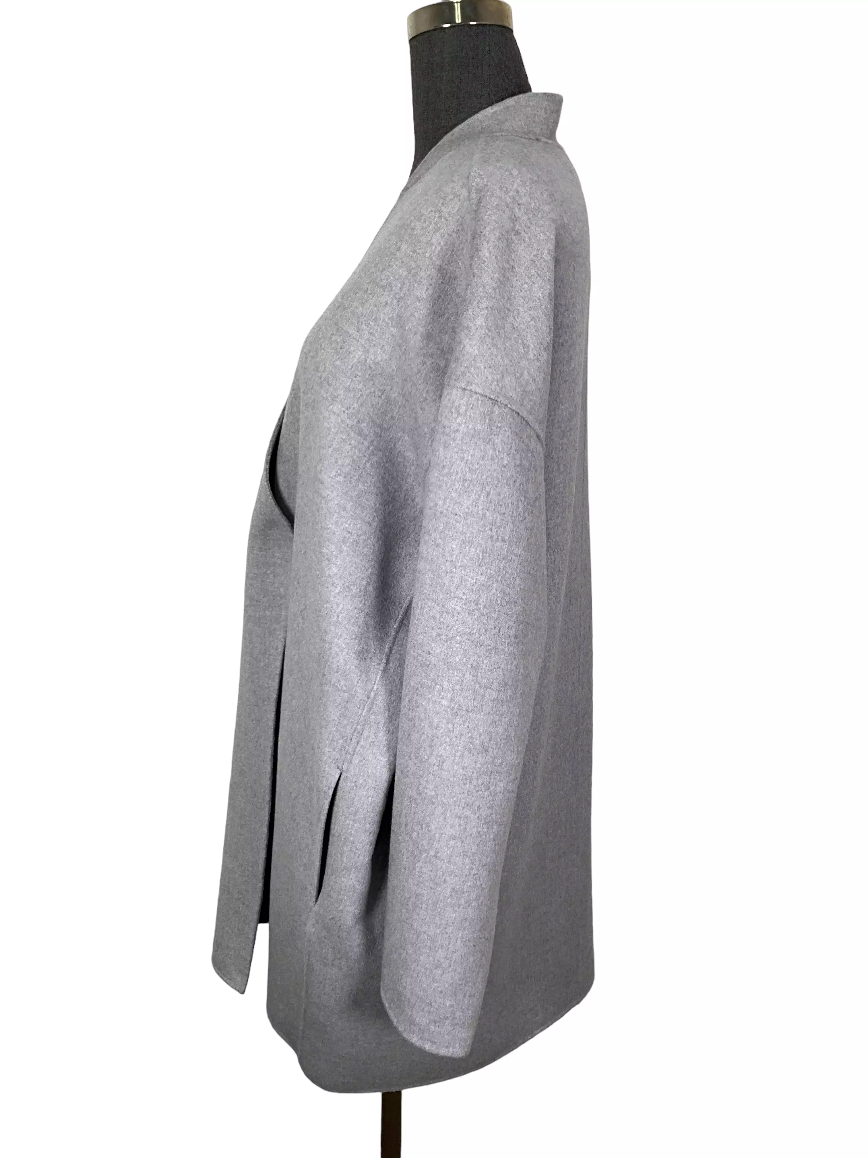 Kinross Cashmere Gray Wool Coat Size XL