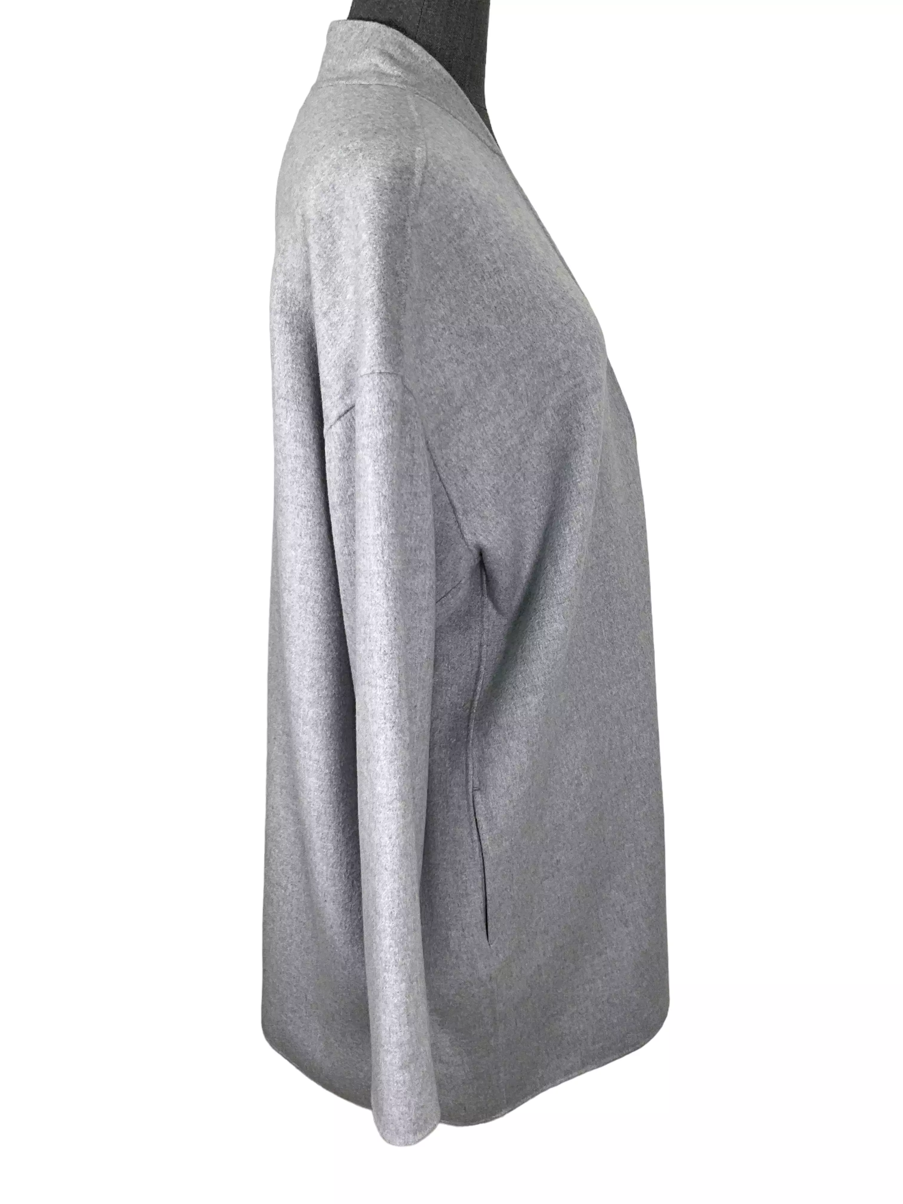 Kinross Cashmere Gray Wool Coat Size XL