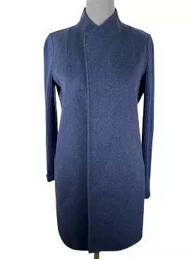 Kinross Cashmere Navy Wool Coat Size XS