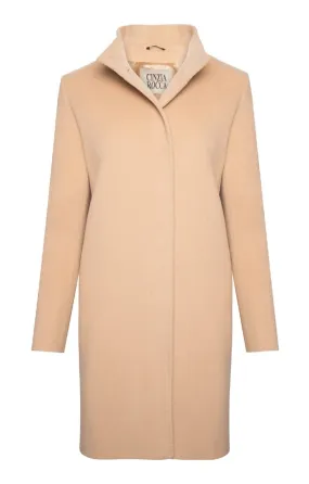 Ladies Wool Cashmere Single Breasted Coat