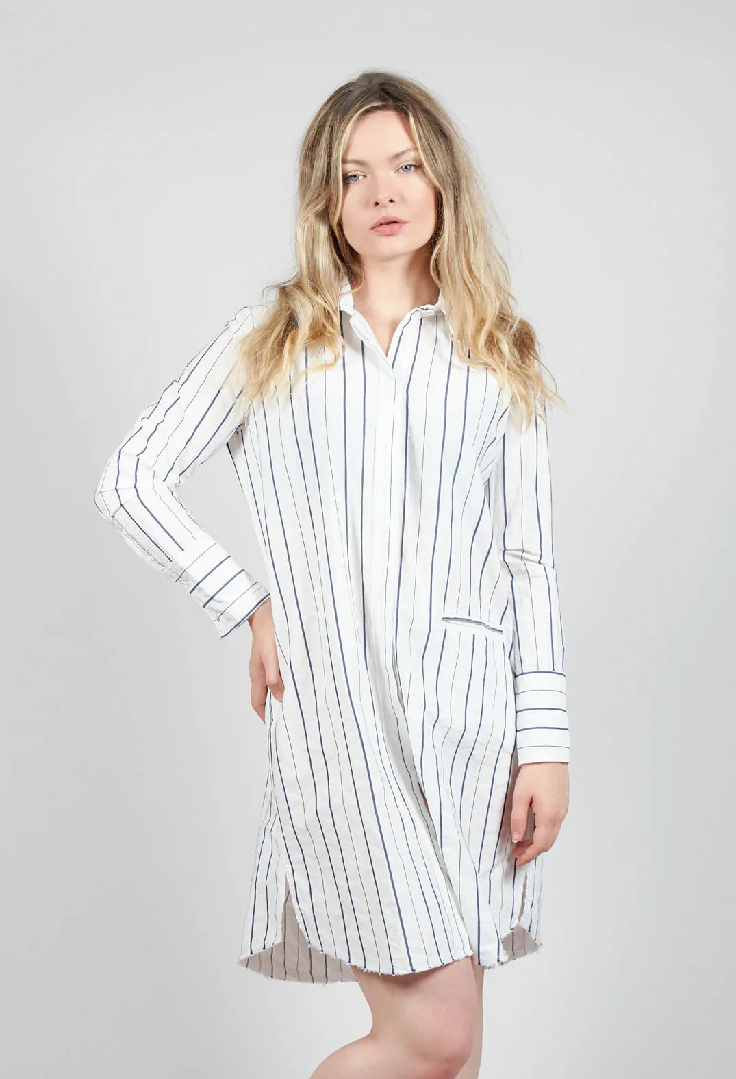 Longline Shirt in Abisso Stripe