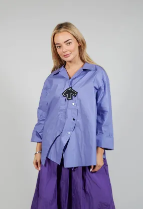 Open Collar Shirt in Purple