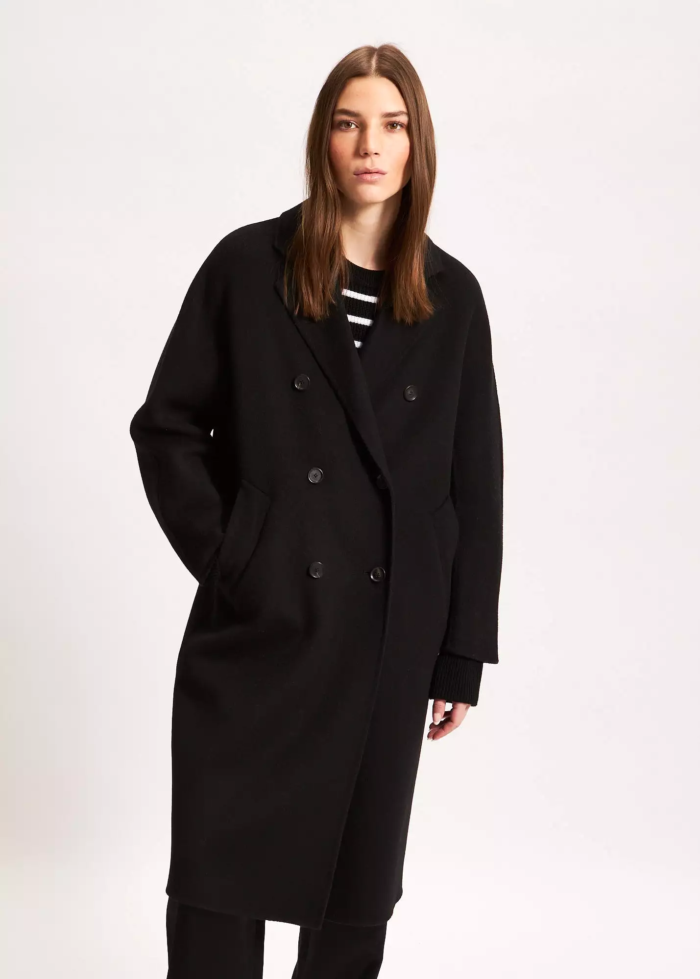 OVERSIZED DOUBLE BREASTED WOOL COAT