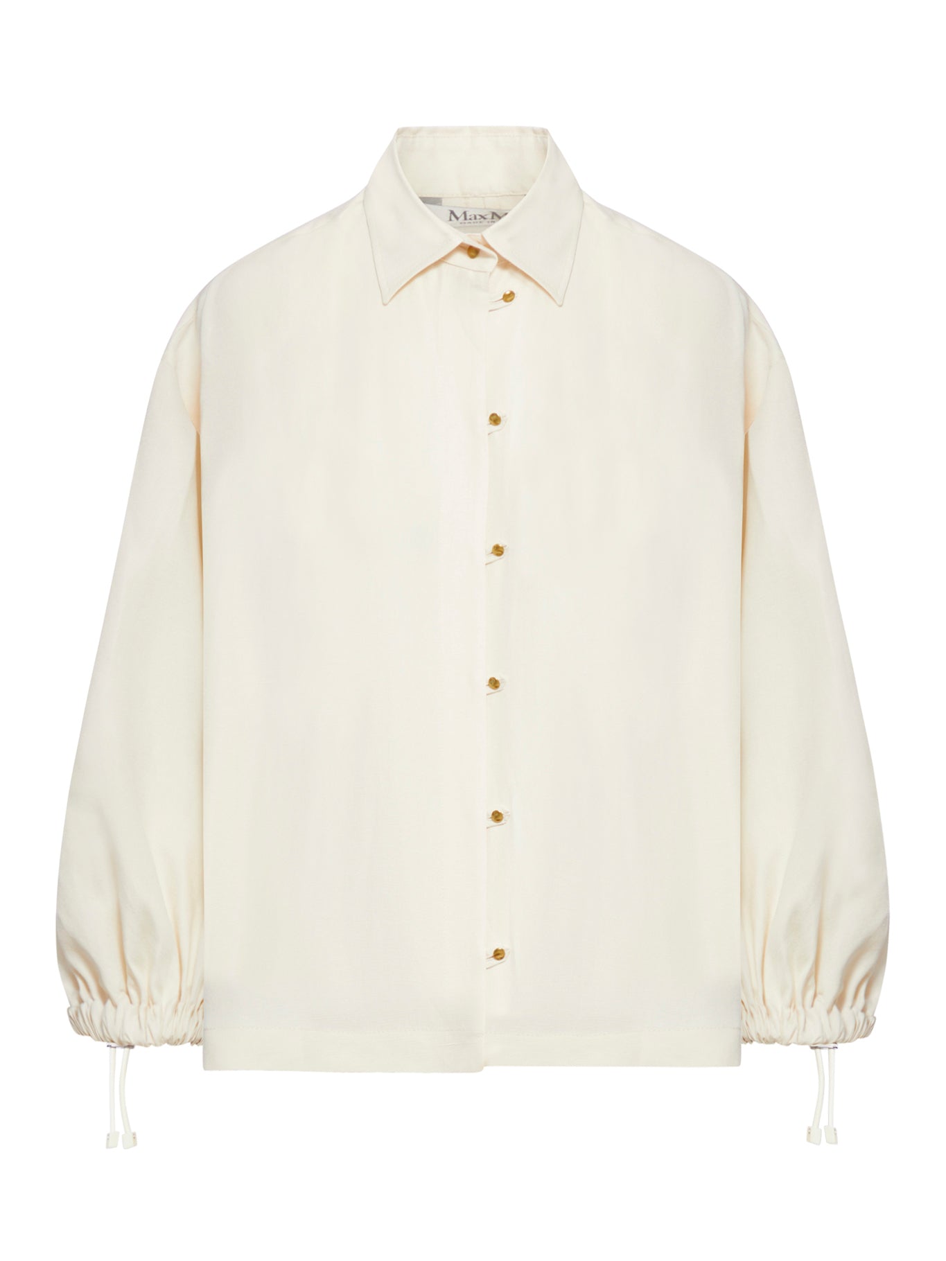 Oversized shirt in linen and silk