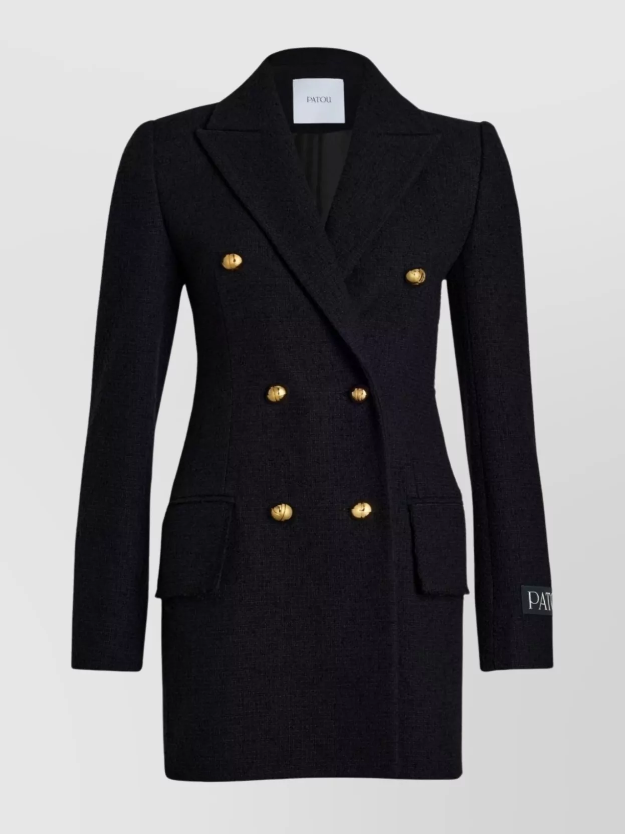 Patou   Coat wool double-breasted flap pockets