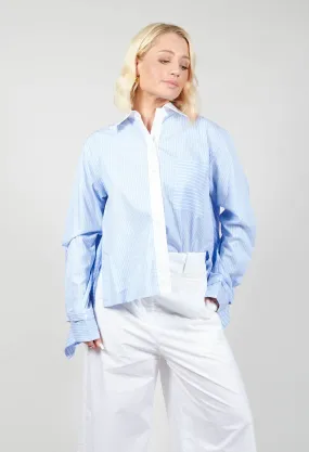 Pinstripe Shirt Ragno in Celeste