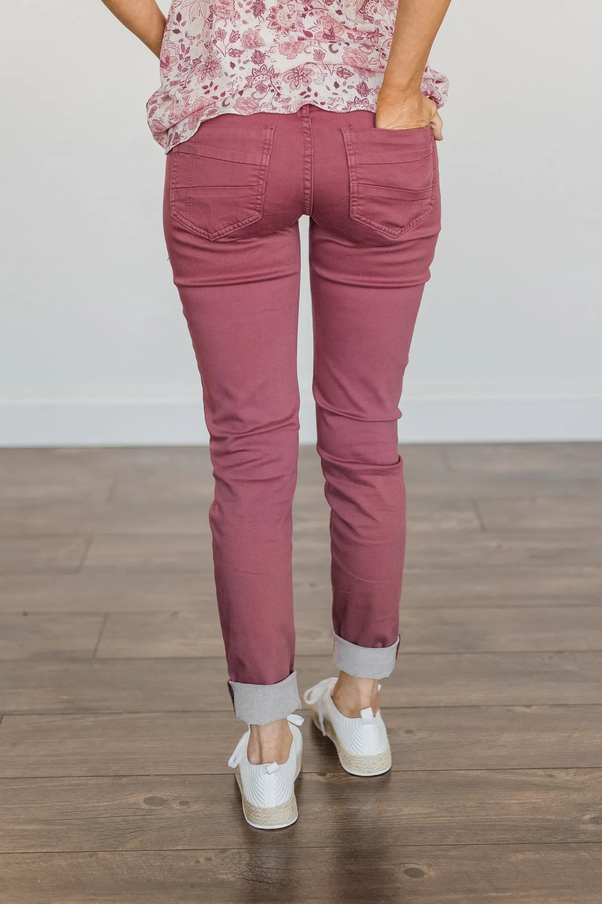 Rubberband Stretch Skinny Jeans- Rosemary Wash