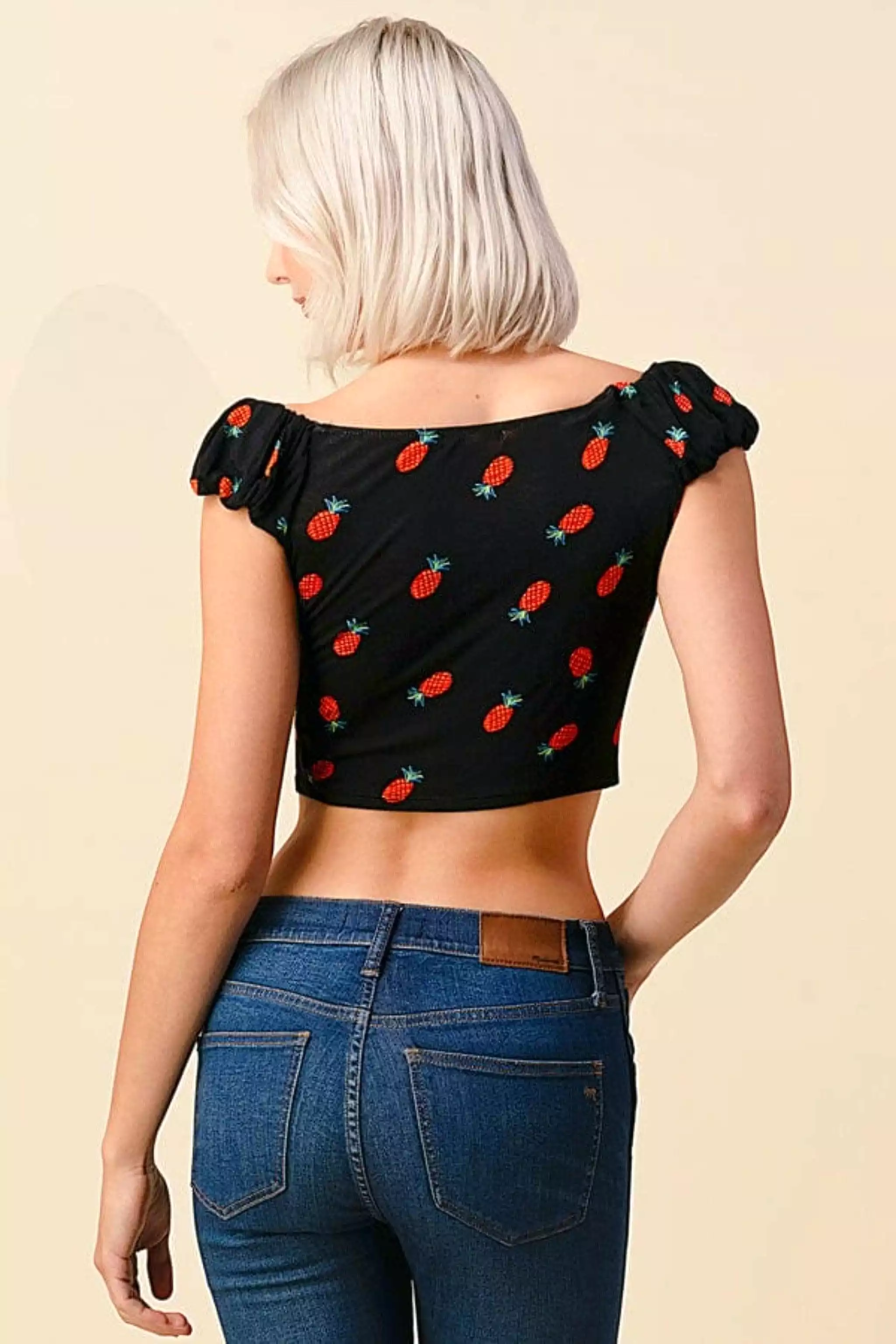 Ruffle Cute Sleeve Crop Tops