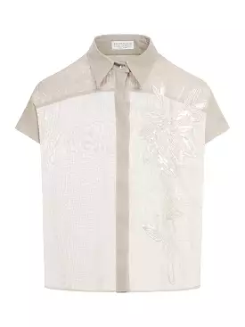 shirt in transparent fabric