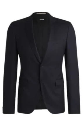 Single-breasted jacket in virgin-wool serge