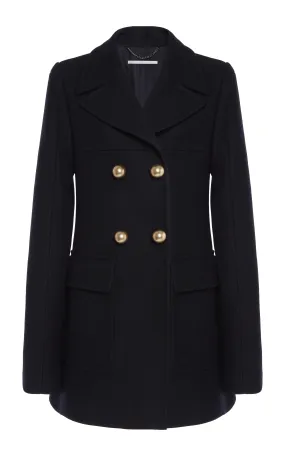 Stella McCartney Short Wool Double-Breasted Coat