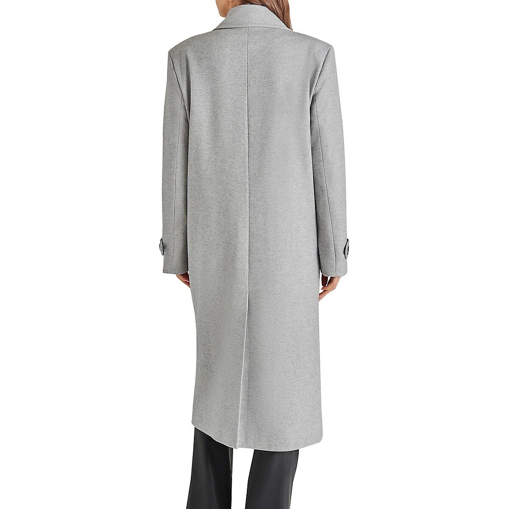 Steve Madden Prince Double-Breasted Long Coat