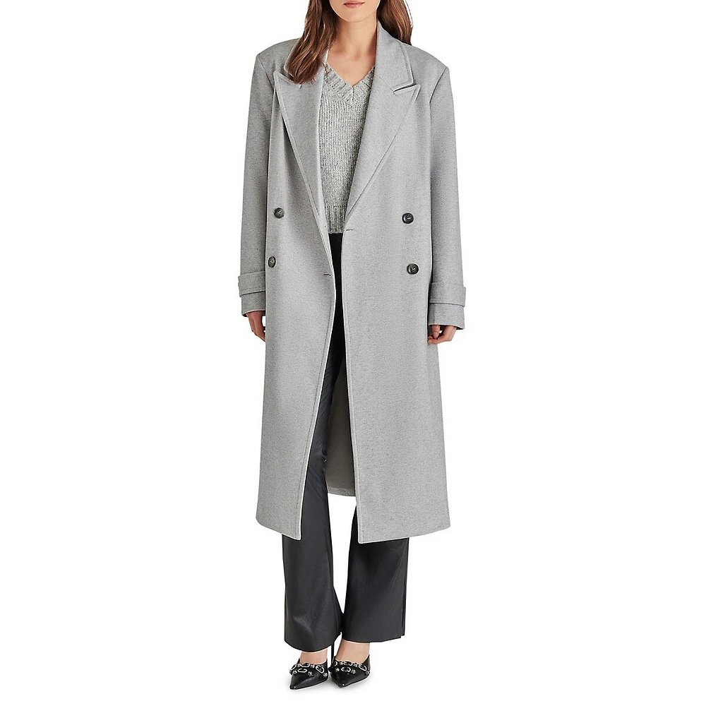 Steve Madden Prince Double-Breasted Long Coat