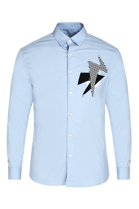 The Fragmented Shirt in Sky Blue